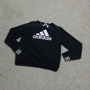 Medium - Adidas Men's Crew Sweater Black Sweatshirts Regular